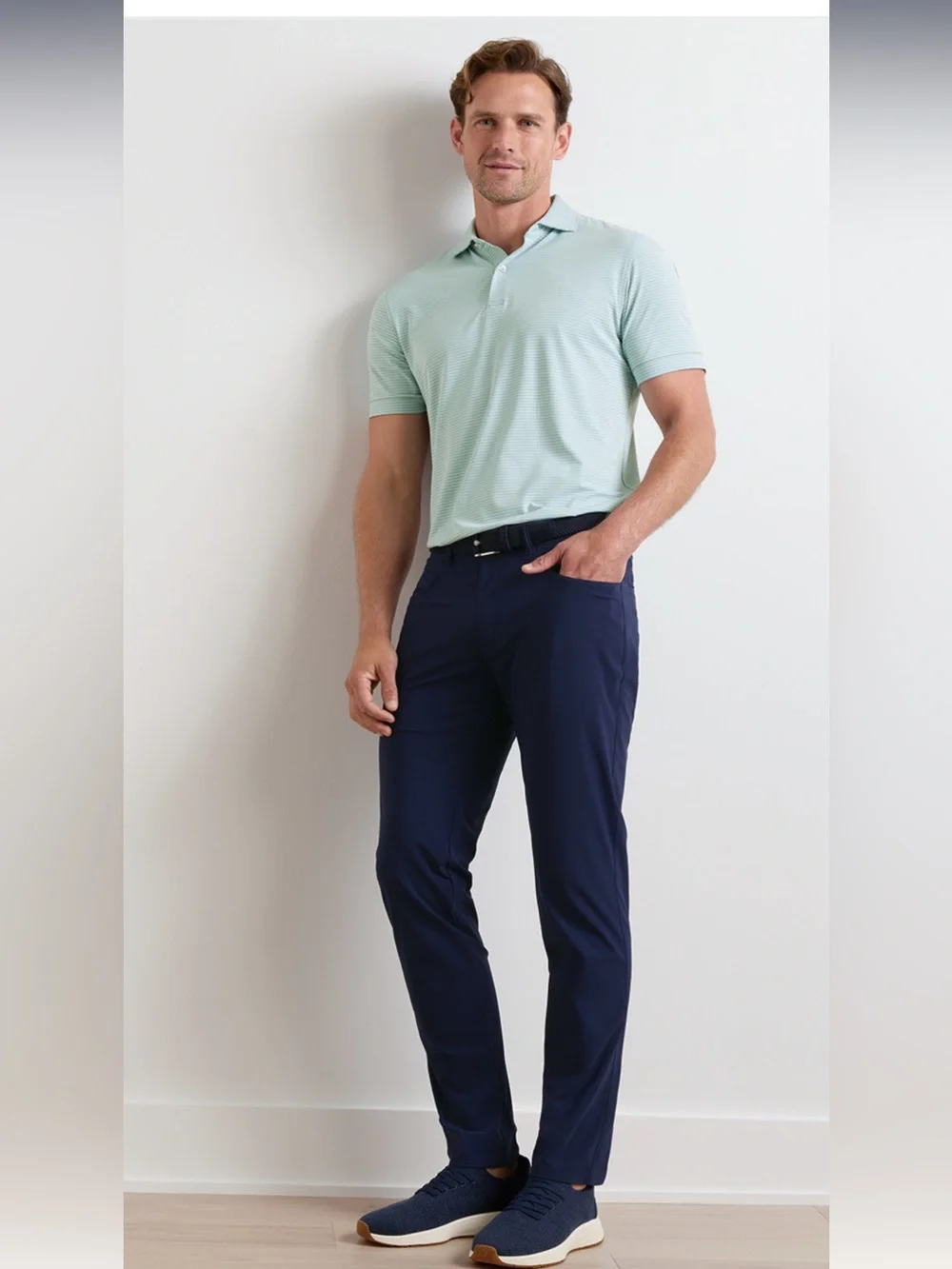 Peter Millar Crown Crafted Bingham 5-Pocket Tailored Fit Pants Navy Mens 32x30